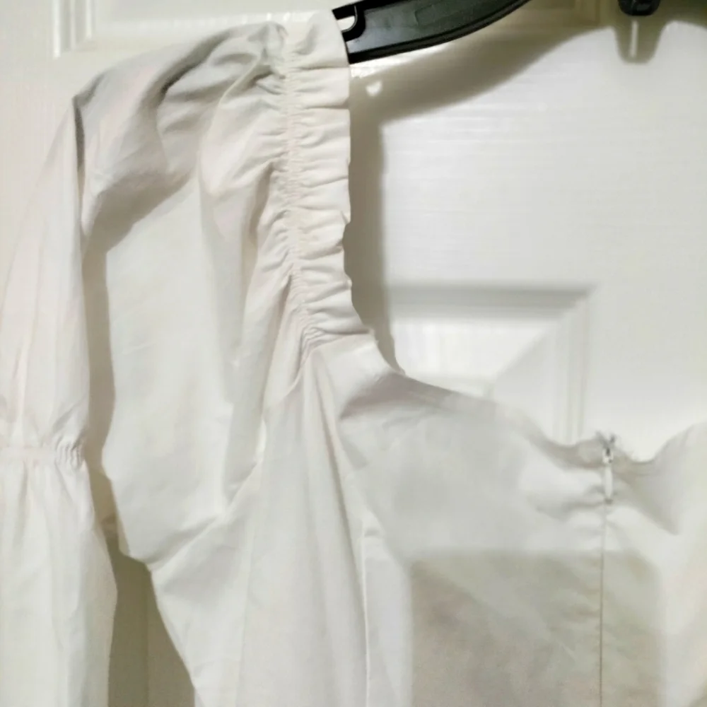 White Ruffled Mini Dress - Picture 3 of 3